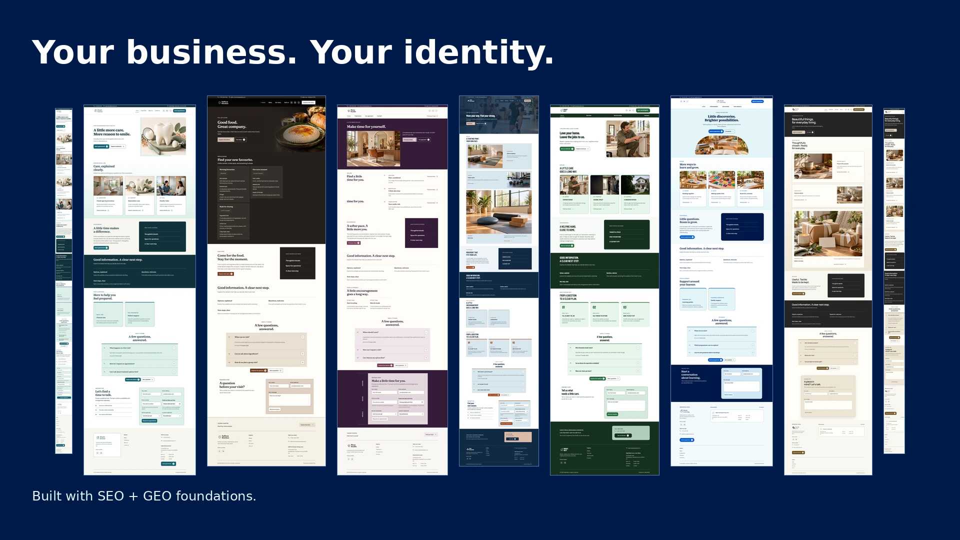 ReachPilot website examples for local businesses, built with SEO and GEO foundations.